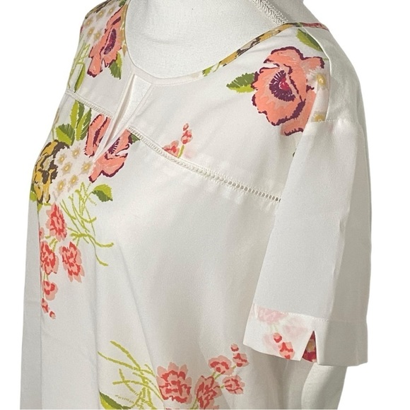 Van Heusen Cream and Pink Floral Top - Picture 2 of 5